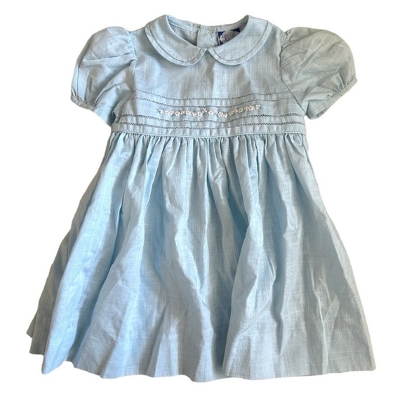 Carriage boutique vintage smocked collard dress size 24mo - Picture 5 of 10